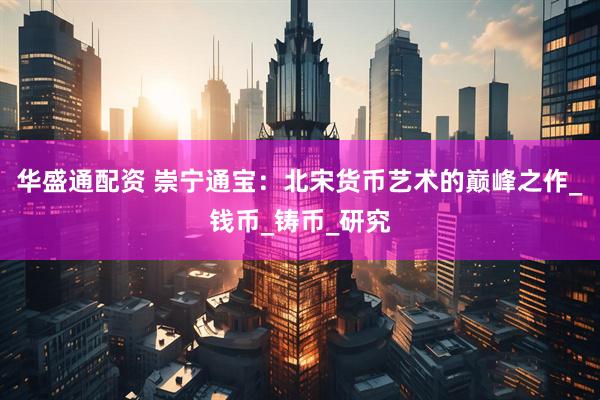 华盛通配资 崇宁通宝：北宋货币艺术的巅峰之作_钱币_铸币_研究