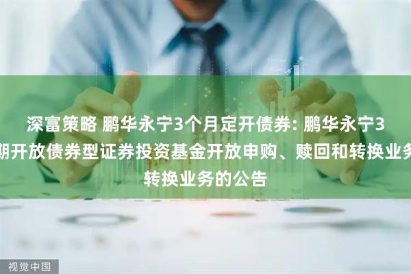 深富策略 鹏华永宁3个月定开债券: 鹏华永宁3个月定期开放债券型证券投资基金开放申购、赎回和转换业务的公告