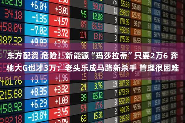 东方配资 危险!新能源“玛莎拉蒂”只要2万6 奔驰大G也才3万:老头乐成马路新杀手 管理很困难